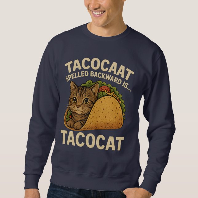 Sweatshirt TACOCAT RÉGLÉ EN ARRIÈRE-PLAN EST...- Love Cat Et  (Devant)