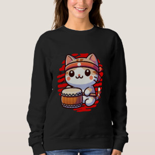 Sweatshirt Tambour taïko japonais traditionnel
