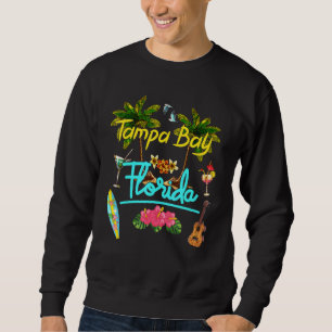 Sweatshirt Tampa Bay Florida Beach Summer Palm Surf Sun Set P
