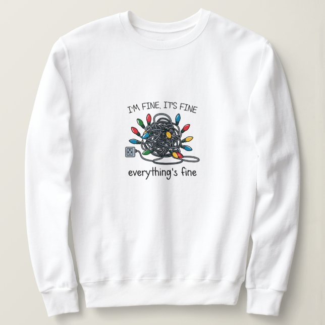 Sweatshirt Tangled Up Christmas Lights Card (Design devant)