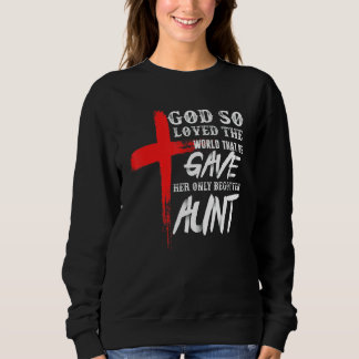 Sweatshirt Tante chrétienne Bible croix chrétienne Jean 316
