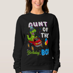 Sweatshirt Tante De L'Anniversaire Garçon Trex Dinosaur Monst