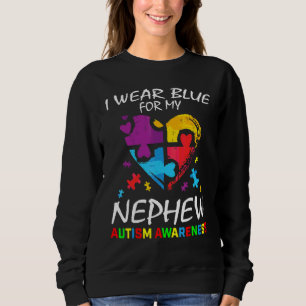 Sweatshirt Tante Oncle Je Porte Du Bleu Pour Mon Adolescent N