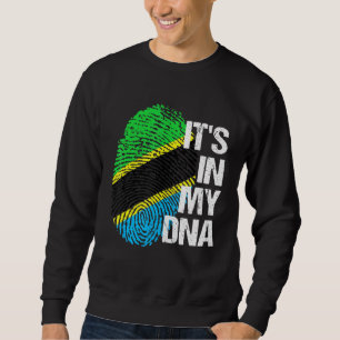 Sweatshirt Tanzanie Drapeau Adn Patrimoine Racines Fierté Tee