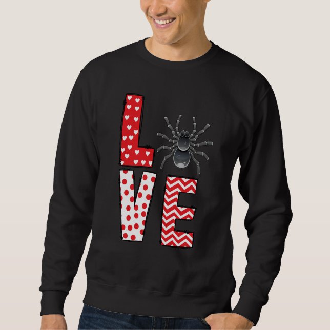Sweatshirt Tarantula Valentines Day Love Valentine Cute Heart (Devant)