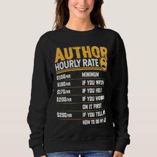 Sweatshirt Tarif horaire de l'auteur Auteur Blogueur Éditeur