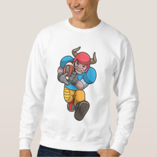 Sweatshirt Taureau au sport avec football et casque