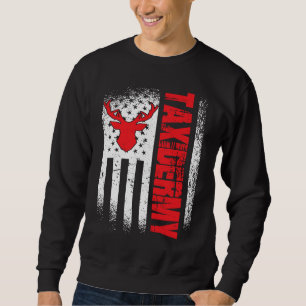 Sweatshirt Taxidermiste Drapeau américain Cerf Taxidermie