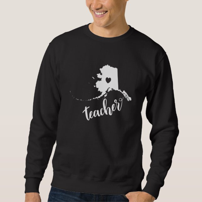 Sweatshirt Teacher Red For Ed Alaska Public Education (Devant)