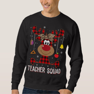 Sweatshirt Teacher Squad Noël Funny Reindeer Enseignant Xma