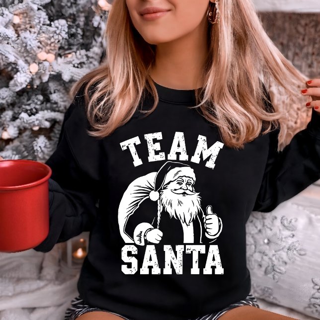 Sweatshirt "Team Santa" Thumbs Up Holiday (Créateur téléchargé)