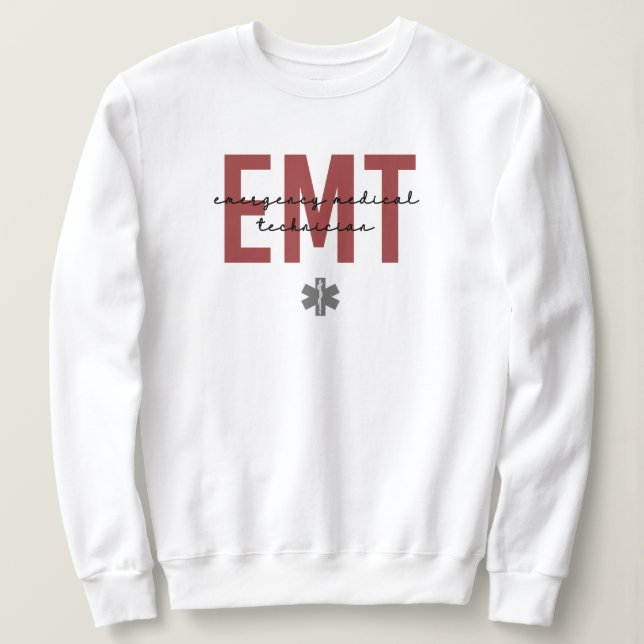 Sweatshirt Technicien Médicale en urgence EMT (Design devant)