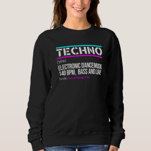 Sweatshirt Techno Définition Bass Love Rave Festival EDM Part
