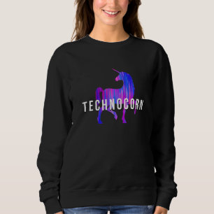 Sweatshirt Technocorn Festival de Techno Rave Musique DJ EDM