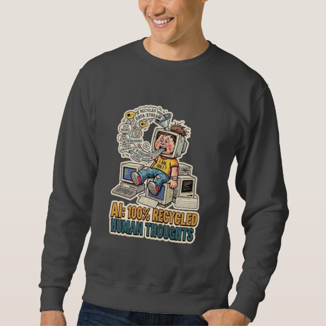 Sweatshirt Technologie de code satirique d'intelligence artif (Devant)