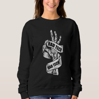 Sweatshirt TECHNOLOGIE ROUGE Squelette à main X-Ray Technicie