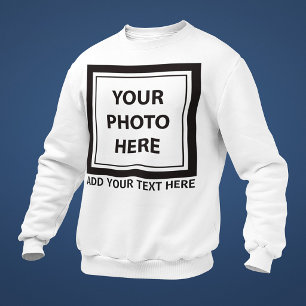 Sweatshirt Télécharger une image photo et ajouter du texte –