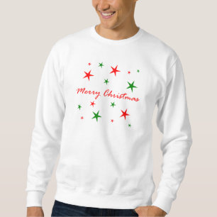 Sweatshirt Tempête de neige rouge et verte de Joyeux Noël