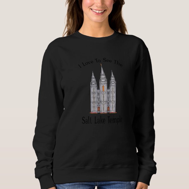 Sweatshirt Temple Salt Lake J'Aime Voir Ma Couleur Temple (Devant)