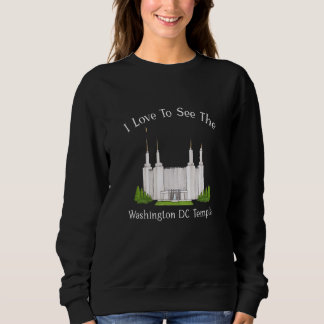 Sweatshirt Temple Washington Dc, J'Aime Voir Mon Temple, Col