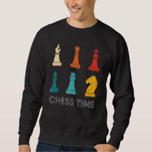Sweatshirt Temps de jeu d'échecs vintage