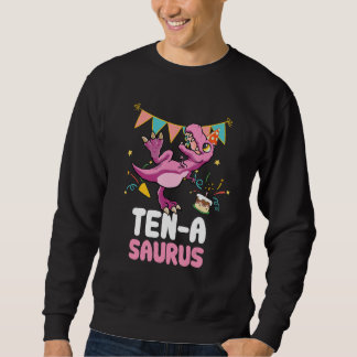 Sweatshirt Ten a saurus Dinosaur  Cute Kiddo Rex