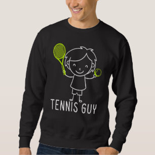 Sweatshirt Tennis Guy Stickman Sports Rackman Joueur Desi