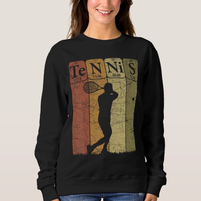 Sweatshirt Tennis Periodic Table Elements Tennis Player Nerd  (Devant)