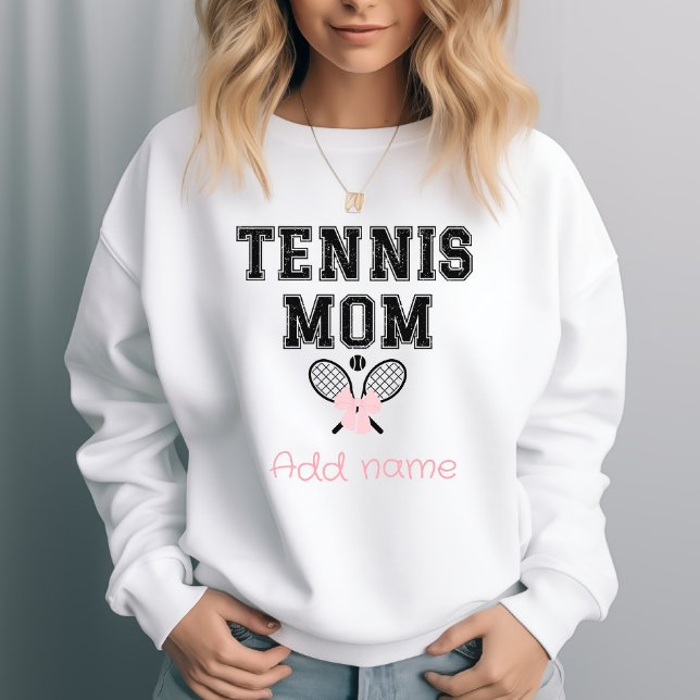 Sweatshirt Tennis sur mesure maman avec Bow rose & raquettes (Créateur téléchargé)
