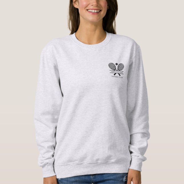 Sweatshirt Tennis Team Club Nom Employé Personnalisé (Devant)