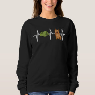 Sweatshirt Tent Camping Norwich Terrier Heartbeat Chien