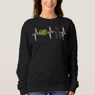 Sweatshirt Tente Camping Portugais Water Dog Heartbeat Chien