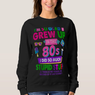 Sweatshirt Tenue de rave pour femmes des années 80 et costume