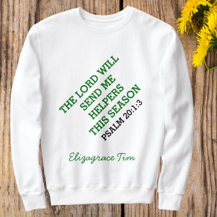 Sweatshirt Tenue d'église hivernale verte et blanche DIY pour