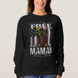 Sweatshirt Terre Des Libres Parce Que Ma Mamaw Est Un Vétéran