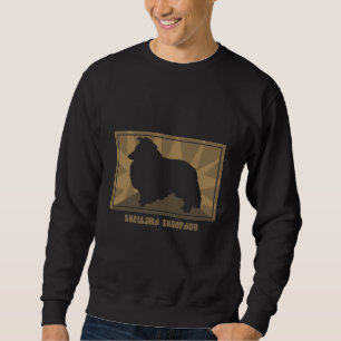 Sweatshirt terreux de chien de berger de Shetland