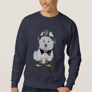 Sweatshirt Térrier West Highland Blanc Pompier