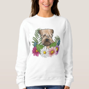 Sweatshirt Tête de Terrier Irlandais à Poil Souple couleur fl