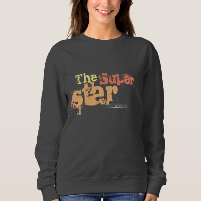 Sweatshirt Texte cool moderne en couleurs pour ado Noir (Devant)