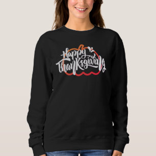 Sweatshirt Texte mignon sur le citrouille pour Thanksgiving