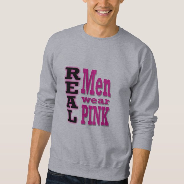 Sweatshirt Texte noir et rose de vrai de vêtements pour (Devant)