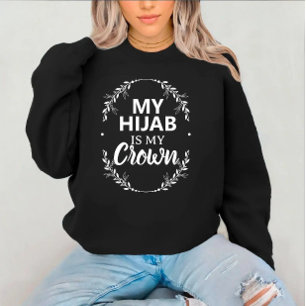 Sweatshirt Texte noir islamique personnalisé moderne