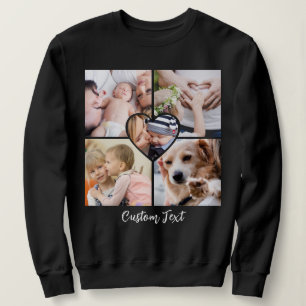 Sweatshirt Texte personnalisé moderne avec collage photo de c