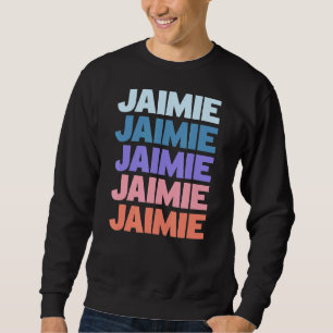 Sweatshirt Texte répété moderne Jaimie