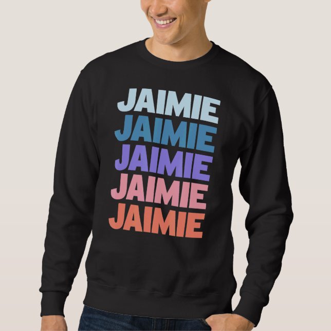 Sweatshirt Texte répété moderne Jaimie (Devant)
