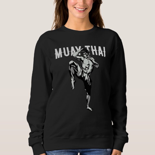 Sweatshirt Thai Boxing Muay Thai  Kickboxing (Devant)
