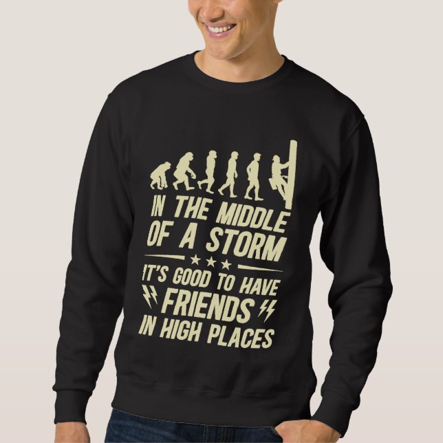 Sweatshirt Thank A Lineman Quote Electrical Lineman Electrici (Devant)