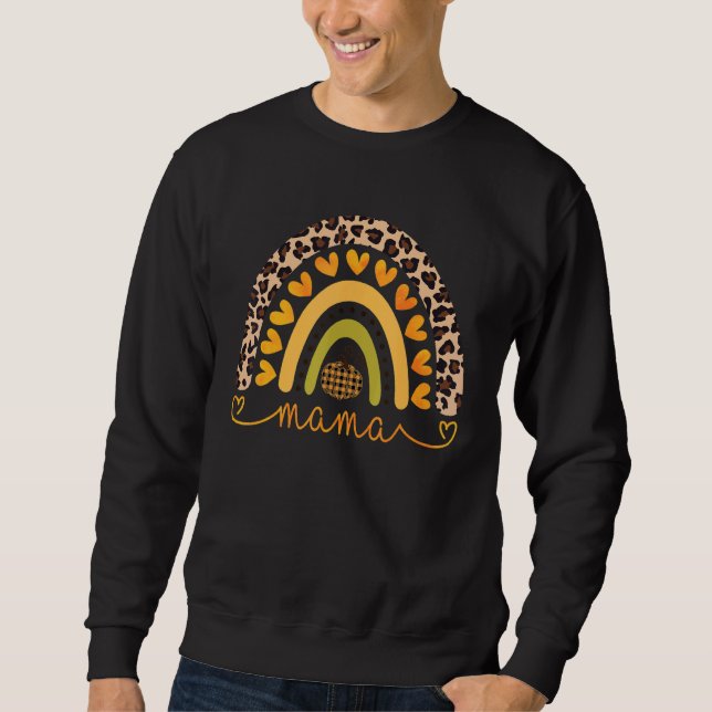 Sweatshirt Thankful Grateful Blessed Mama Rainbow Thanksgivin (Devant)