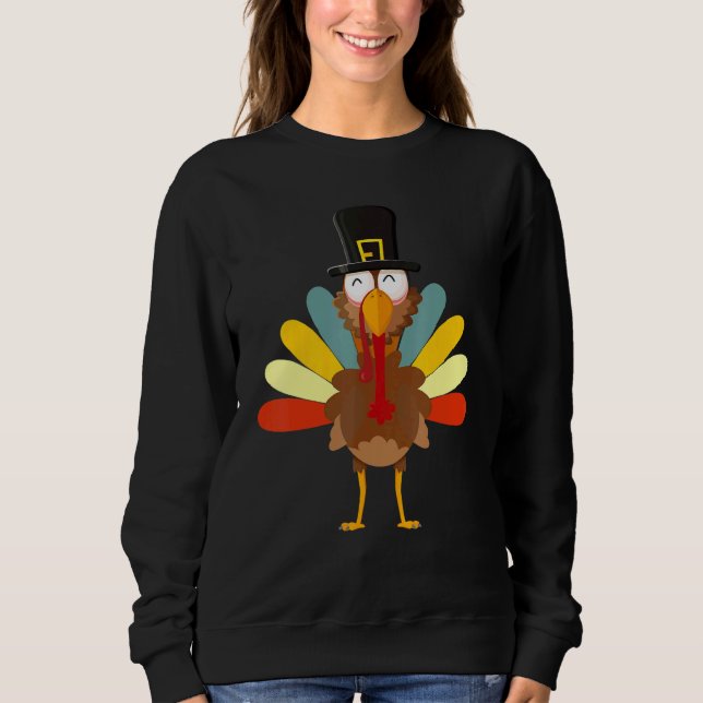 Sweatshirt Thanksgiving Day  Turkey colorful  Boys Girls (Devant)