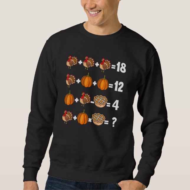 Sweatshirt Thanksgiving Order Of Operations Quiz Mathematics  (Devant)